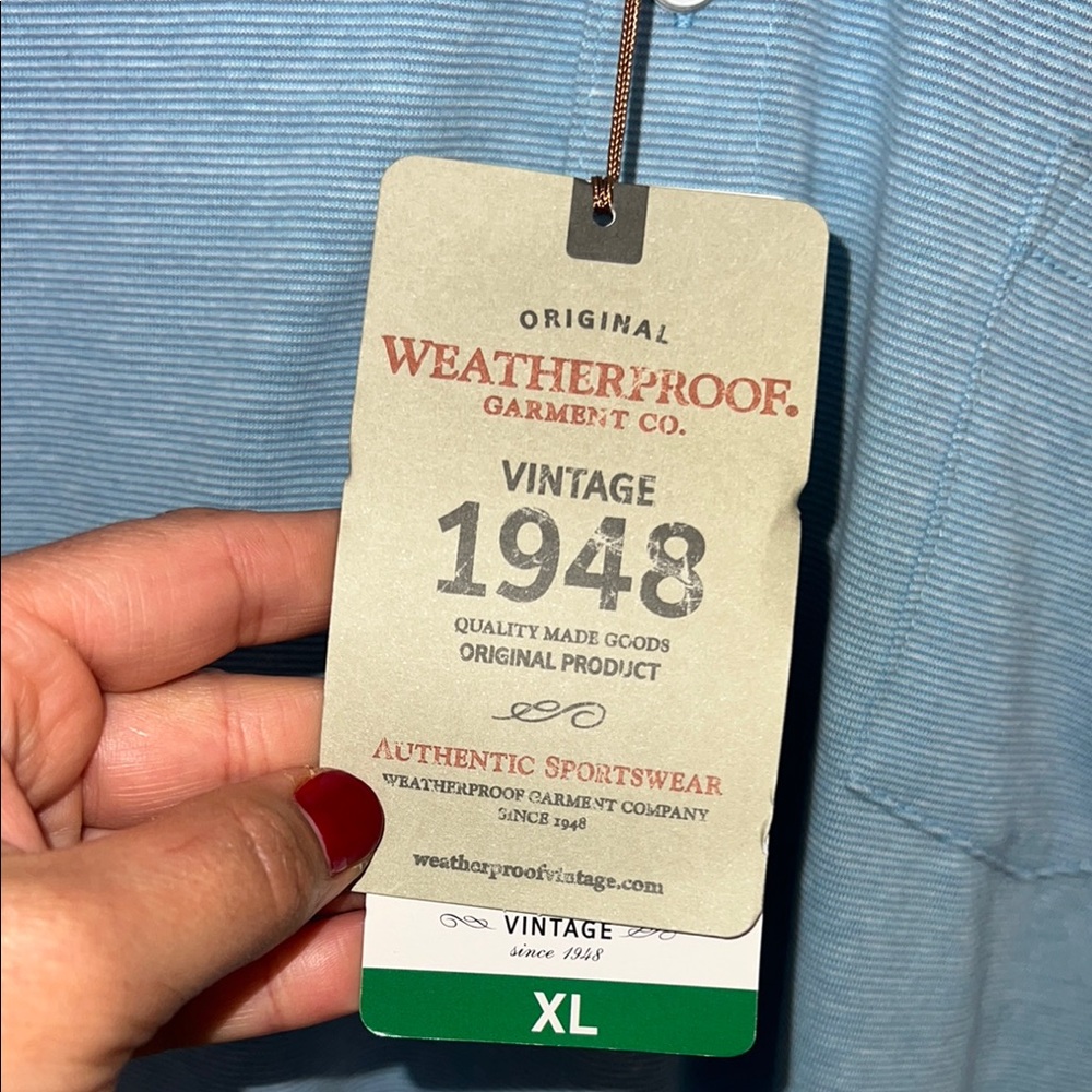 Weatherproof Blue Polo Shirt‎ Casual Knit - Picture 4 of 6
